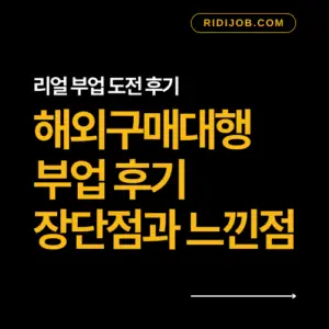 해외구매대행 부업 후기